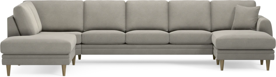 Eden - 3-sits soffa med divan vänster och schäslong höger - Grå