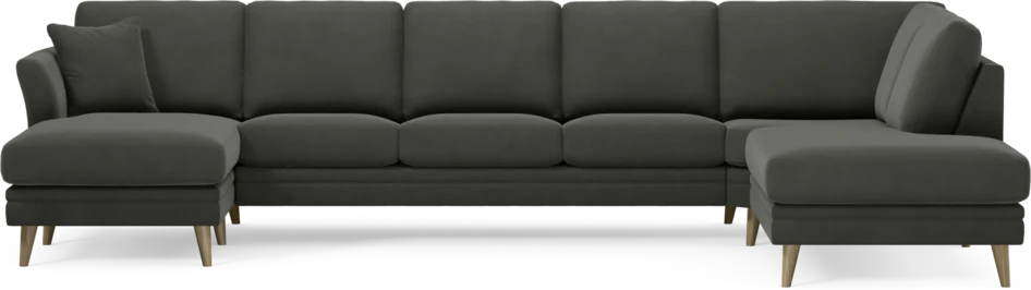 Eden - 3-sits soffa med schäslong vänster och divan höger - Grå