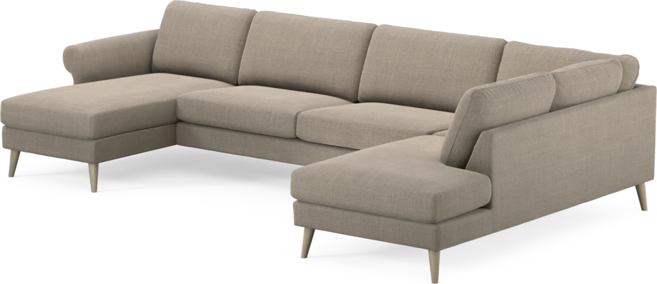 Bridge - 3-sits soffa med schäslong vänster och divan höger - Beige