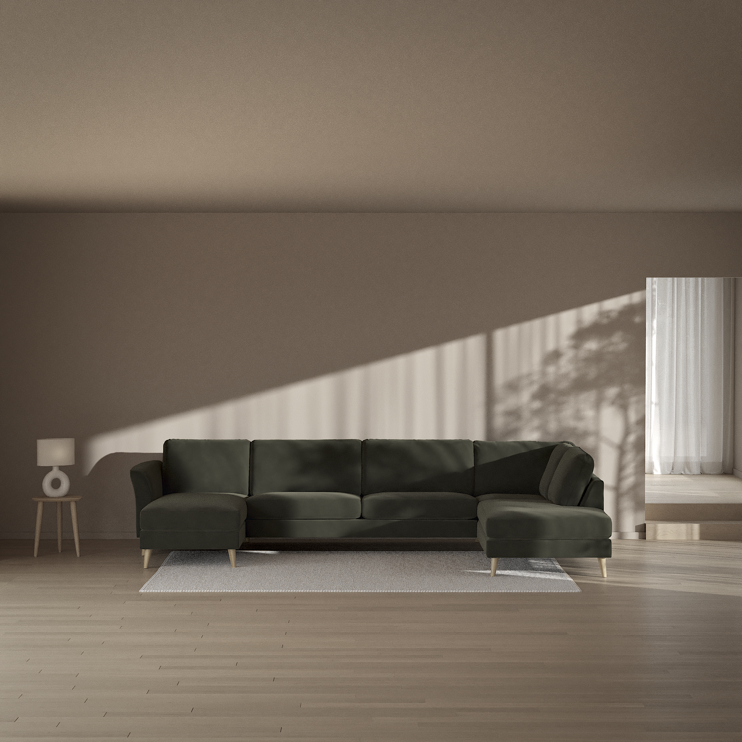 Bridge - 3-sits soffa med schäslong vänster och divan höger - inspiration