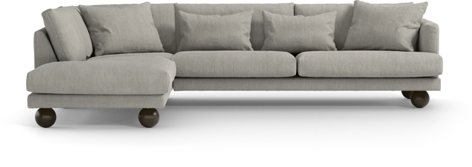 Harper - 3-sits soffa med divan vänster - Grå
