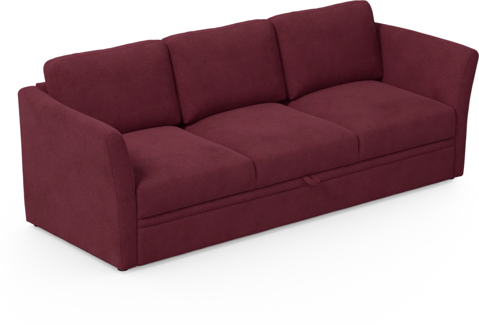Öland - Bäddsoffa 3-sits, längsbäddad - Röd