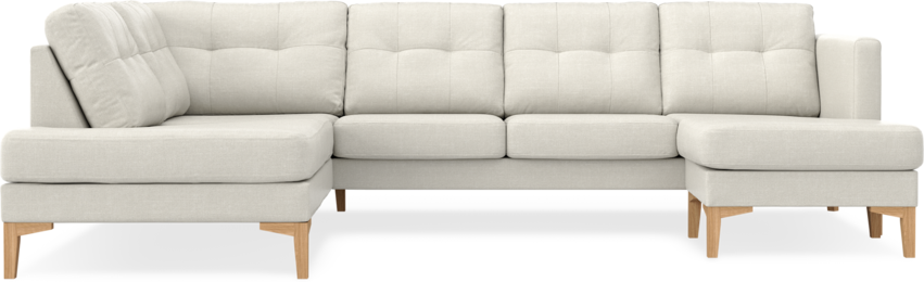 Rio - 3-sits soffa med divan vänster och schäslong höger - Vit