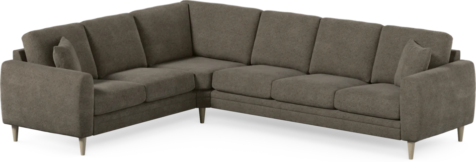 Eden - Hörnsoffa, 2+3-sits - Brun
