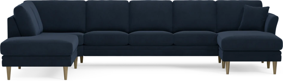 Eden - 3-sits soffa med divan vänster och schäslong höger - Blå