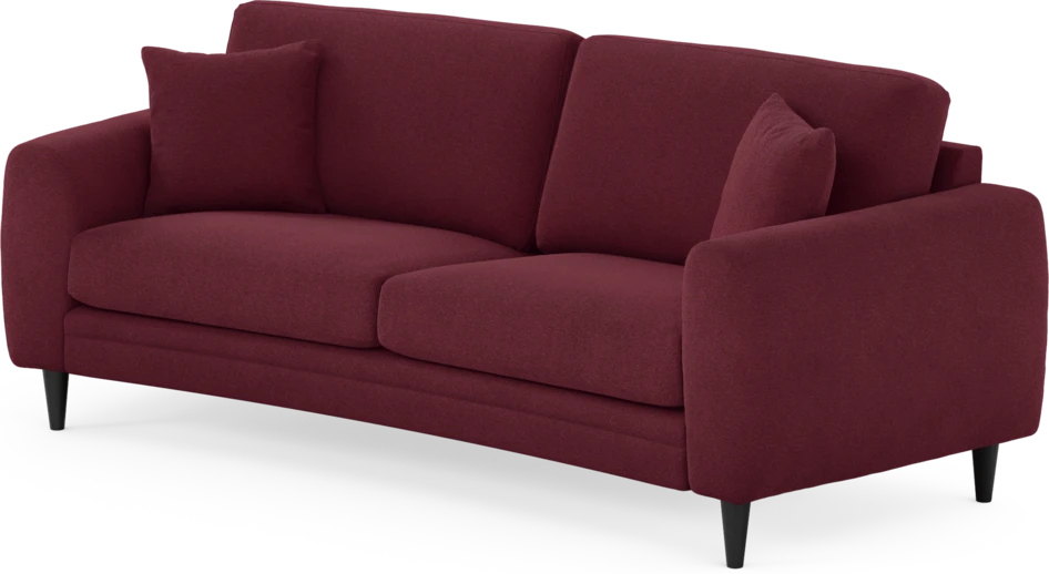 Eden - 2,5-sits soffa svängd - Röd