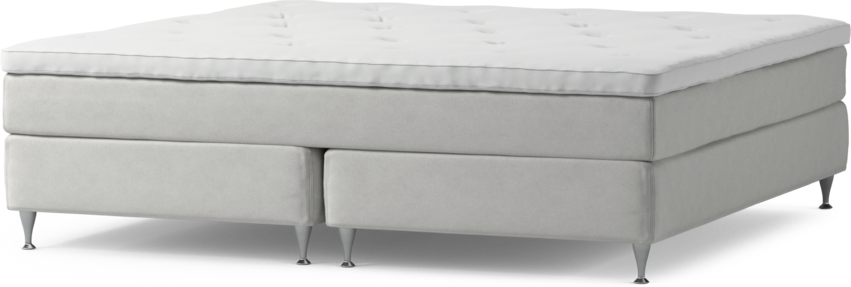 Delux Sense - Kontinentalsäng, dubbelsäng med bäddmadrass och sängben