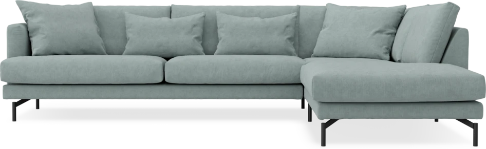 Harper - 3-sits soffa med divan höger - Grön