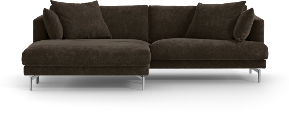 Harper - 4-sits med schäslong XL vänster - Brun