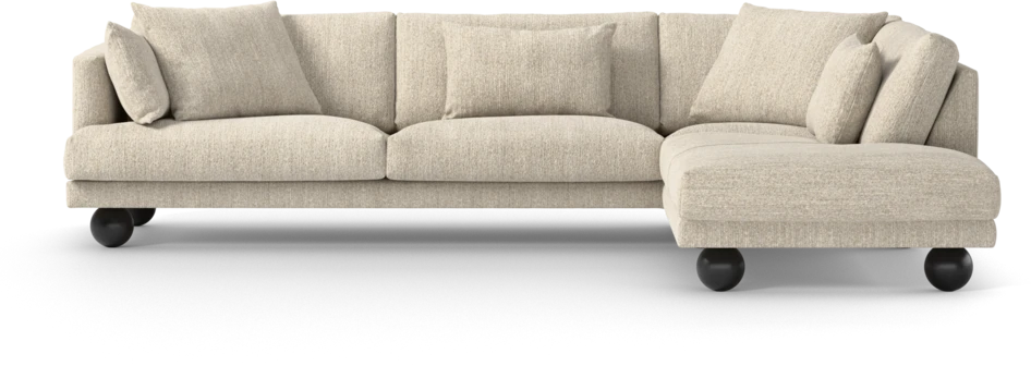 Harper - 3-sits soffa med divan höger - Beige