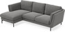 Madison Lux - 2-sits soffa med schäslong vänster - Grå