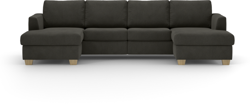 Friday - 2-sits soffa med två schäslonger - Grå