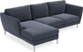 Madison Lux - 2-sits soffa med schäslong vänster - Blå