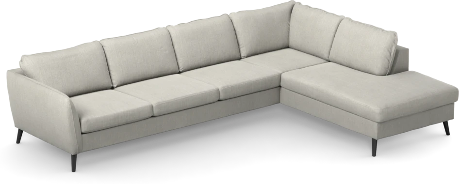 County - 3-sits soffa med divan höger - Grå