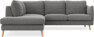 Madison - 2-sits soffa med divan vänster - Grå