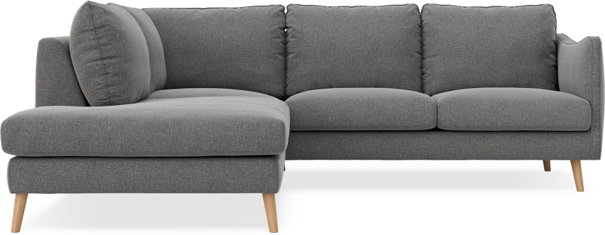 Madison - 2-sits soffa med divan vänster - Grå