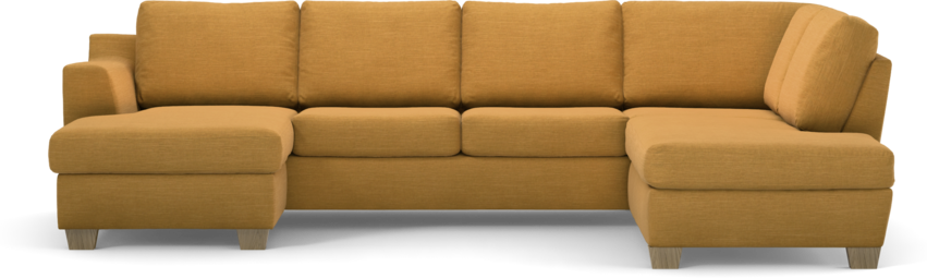 Friday - 3-sits soffa med schäslong vänster och divan höger - Gul