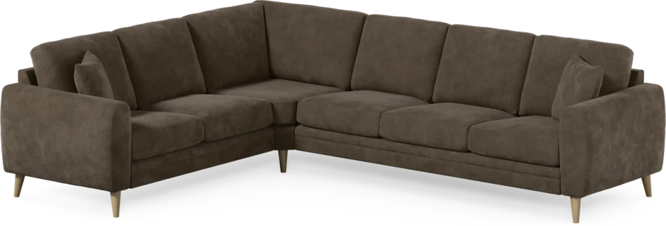 Eden - Hörnsoffa, 2+3-sits - Brun