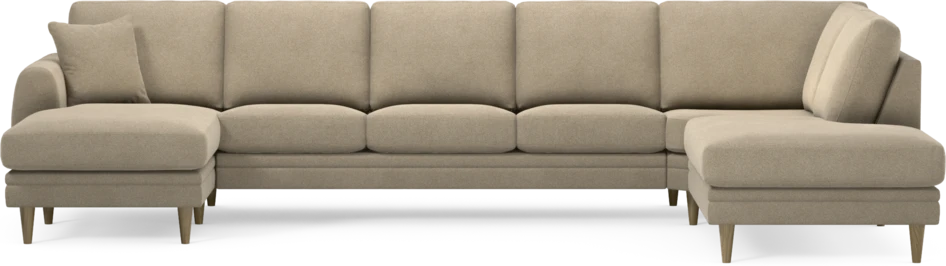 Eden - 3-sits soffa med schäslong vänster och divan höger - Beige