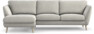 Madison Lux - 2-sits soffa med schäslong vänster - Grå