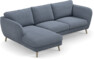 Madison Lux - 2-sits soffa med schäslong vänster - Blå