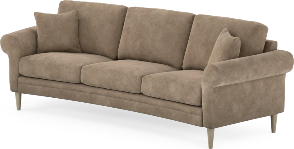 Eden - 3-sits soffa svängd - Beige