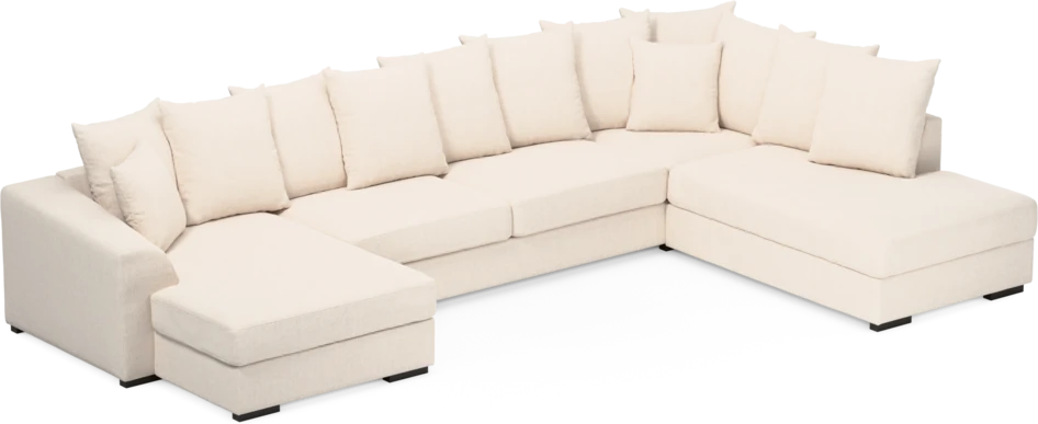 Town - 3-sits soffa med divan höger och schäslong vänster - Vit