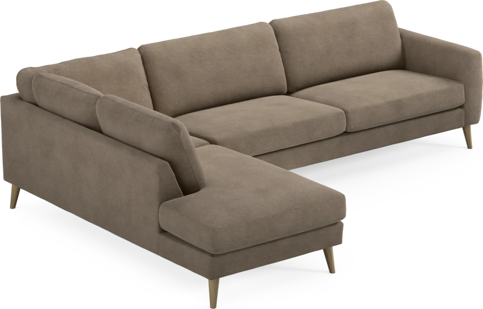 Bridge - 4-sits soffa med divan vänster - Brun
