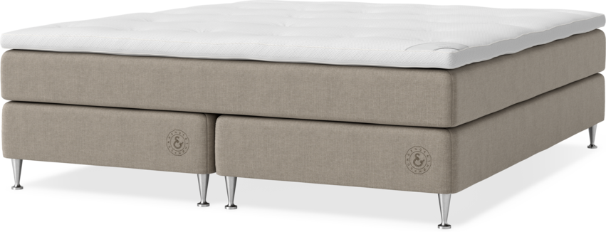 Asperö Comfort - Kontinentalsäng, dubbelsäng med bäddmadrass Comfort - Beige