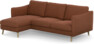 Madison Lux - 2-sits soffa med schäslong vänster - Röd