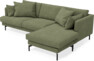 Harper - 4-sits med schäslong höger  - Grön