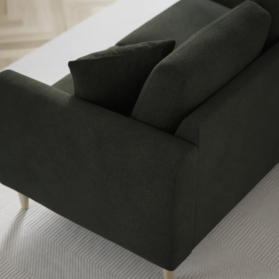 Eden - 3-sits soffa med divan vänster och schäslong höger - Grön