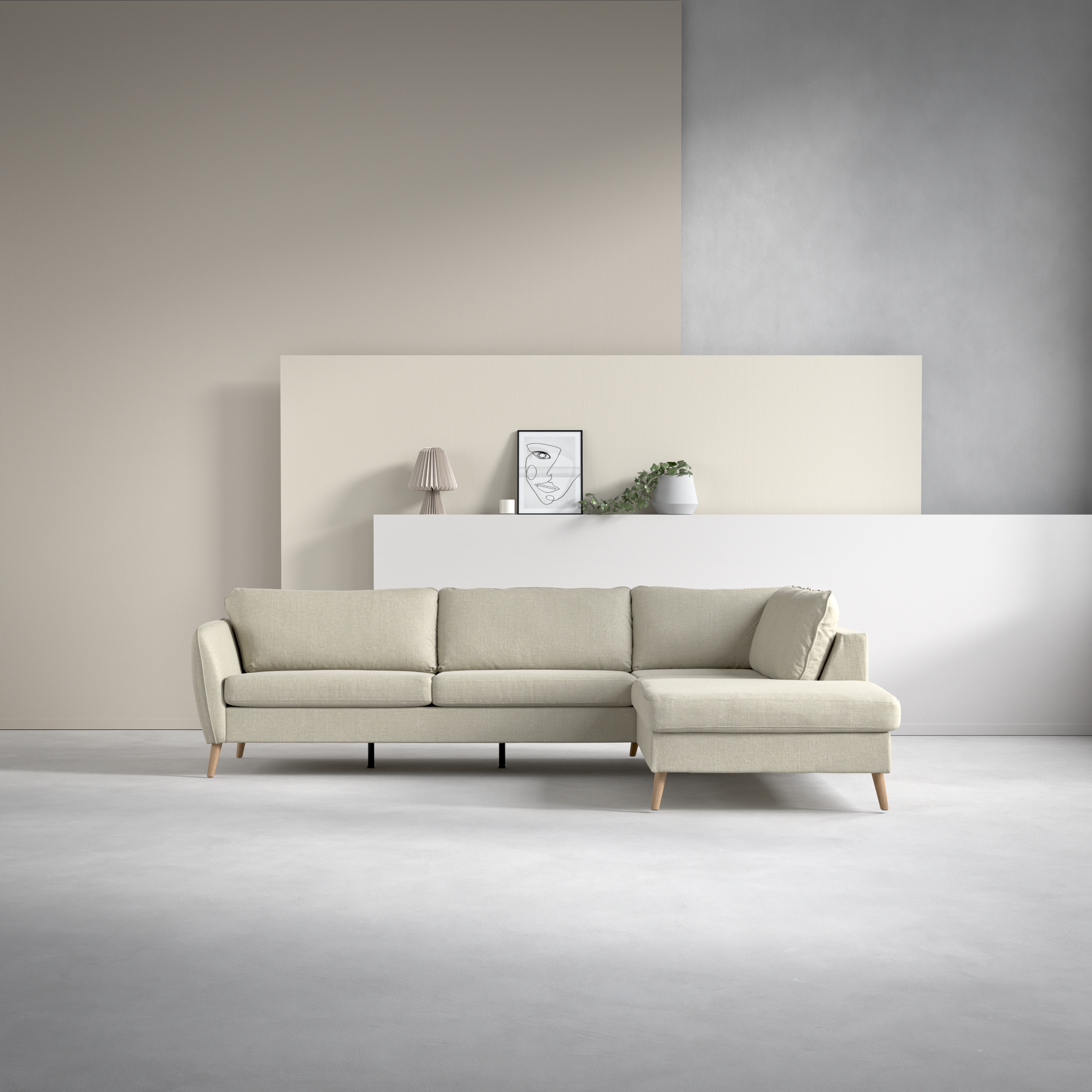 County - 2,5-sits soffa med divan höger - inspiration