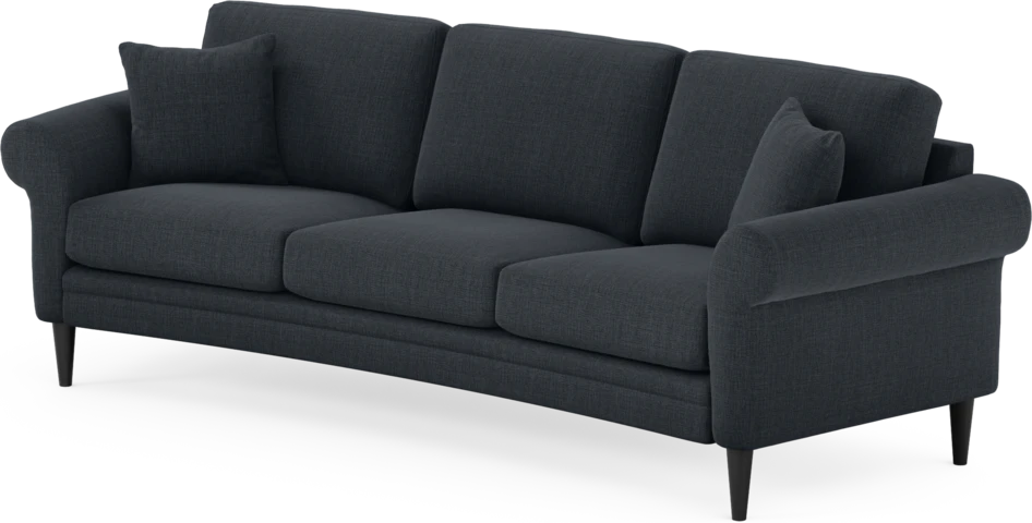 Eden - 3-sits soffa svängd - Blå