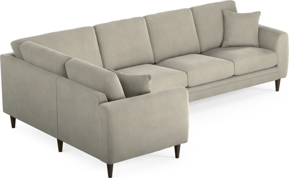 Eden - Hörnsoffa, 1+3-sits - Brun