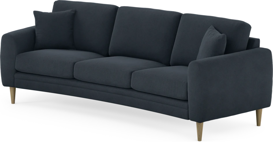 Eden - 3-sits soffa svängd - Blå