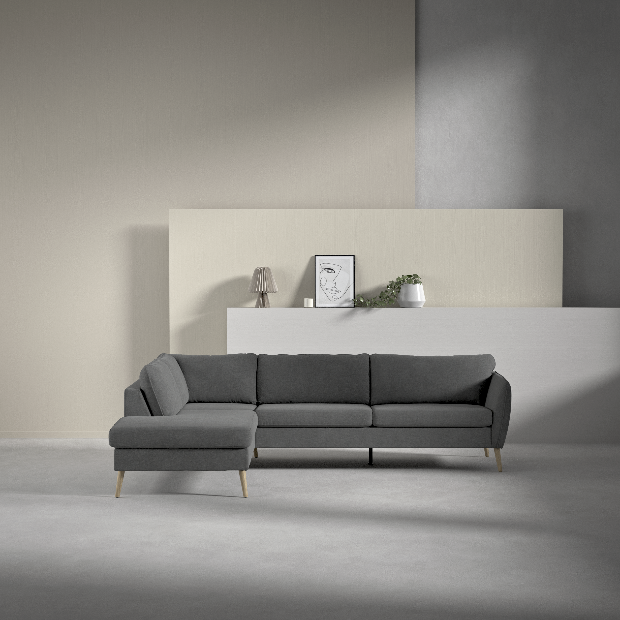 County - 2,5-sits soffa med divan vänster - inspiration