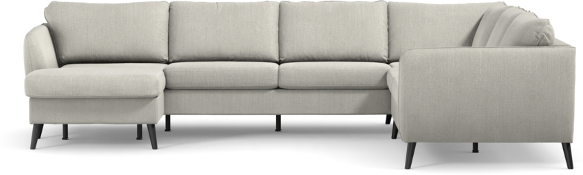 County - Hörnsoffa, 3+2-sits med schäslong vänster - Grå