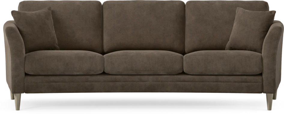 Eden - 3-sits soffa svängd - Brun