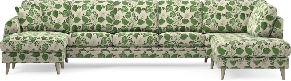 Eden - 3-sits soffa med schäslong vänster och divan höger - Flerfärgad