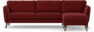 Bridge - 3-sits soffa med schäslong höger - Röd