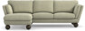 Madison Lux - 2-sits soffa med schäslong vänster - Grön