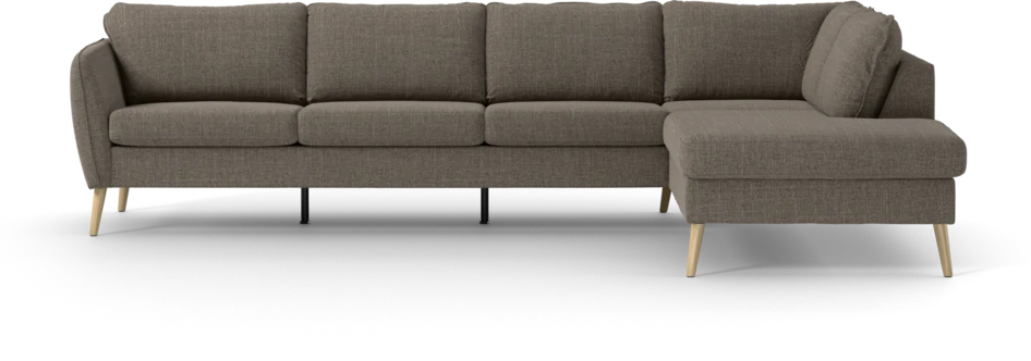 County - 3-sits soffa med divan höger - Brun