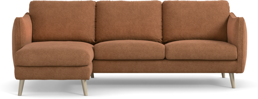 Madison Lux - 2-sits soffa med schäslong vänster - Orange