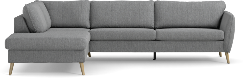 County - 2,5-sits soffa med divan vänster - Grå