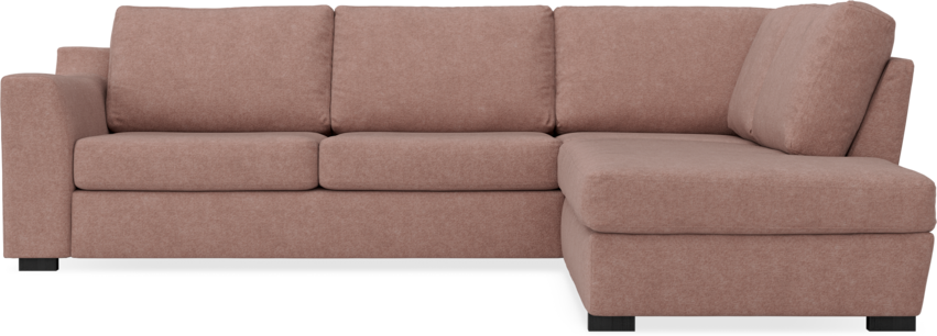 Friday - 2,5-sits soffa med divan höger - Rosa