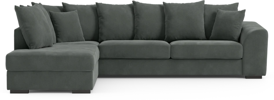 Town - 3-sits soffa med divan vänster - Grå