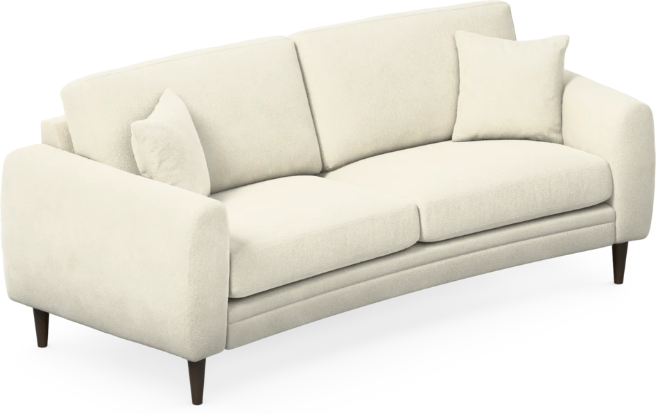 Eden - 2,5-sits soffa svängd - Vit