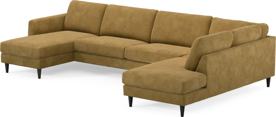 Bridge - 3-sits soffa med schäslong vänster och divan höger - Gul
