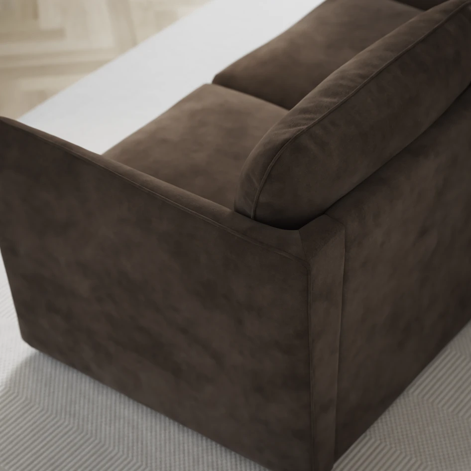 Öland - Bäddsoffa 3-sits, längsbäddad - Brun